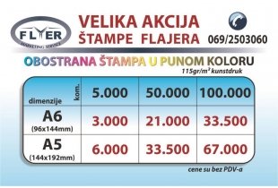 Velika akcija štampe flajera