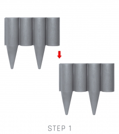 BAST. OGRADICA OBLA 252cm TERAKOTA