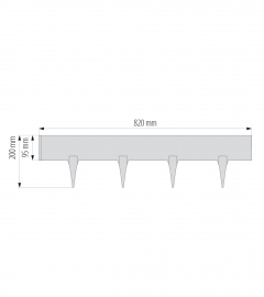 BAST. OGRADICA RATAN 320cm BRAON