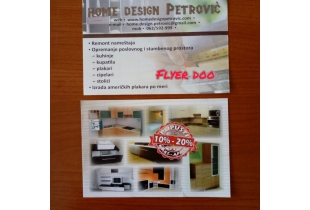 Podela  flajera za Home design Petrović