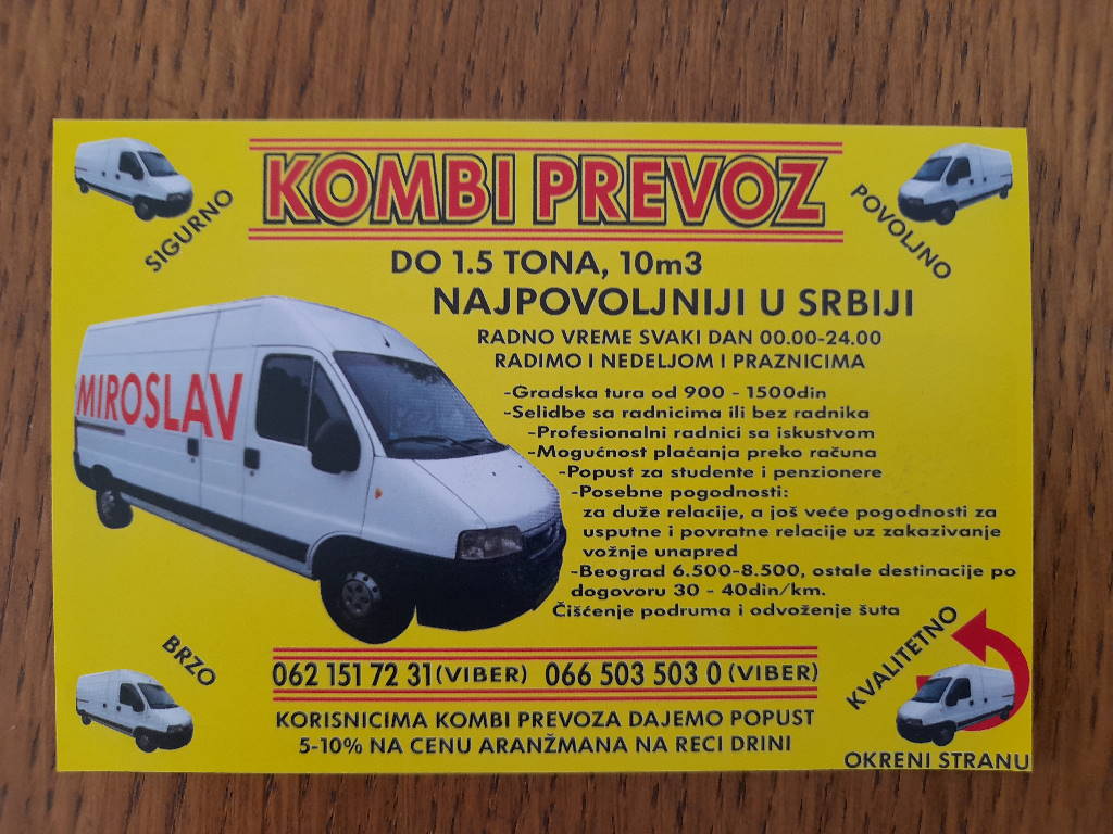 Podela i štampa flajera za KOMBI PREVOZ!!!