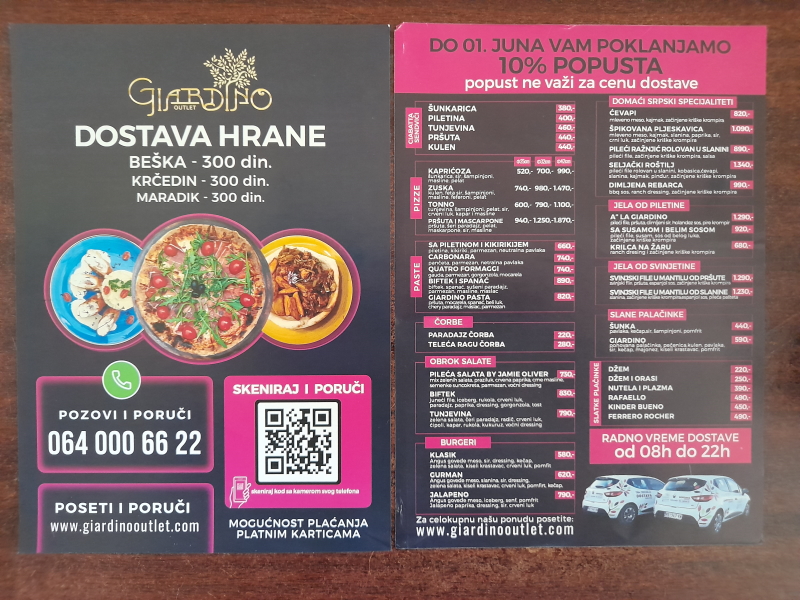 Dostava hrane Beška, Krčedin, Maradik