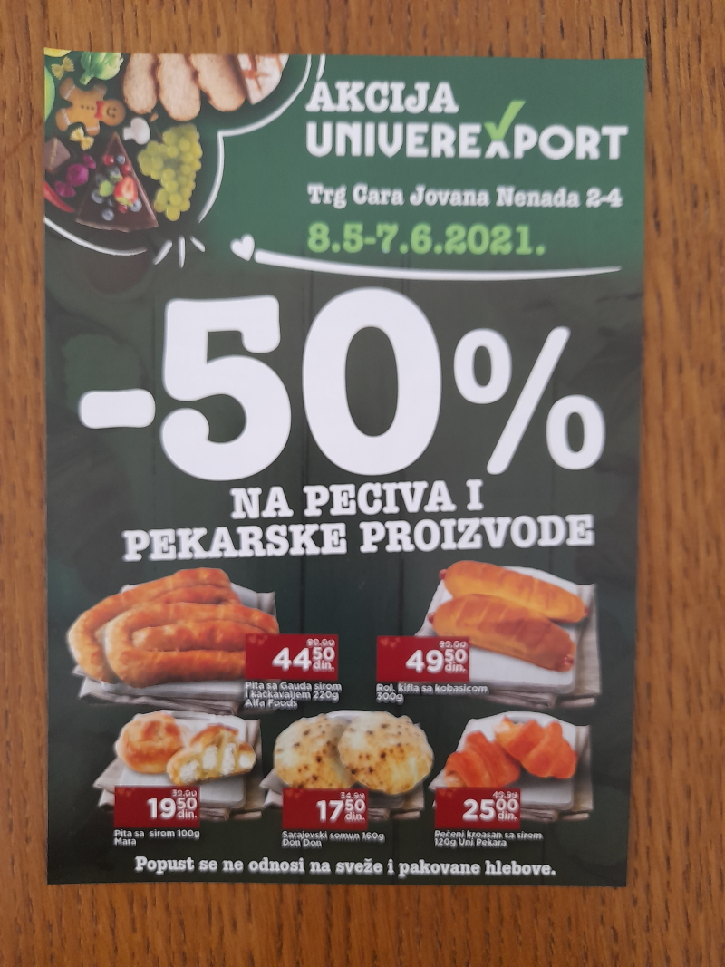 Podela flajera za Univerexport market