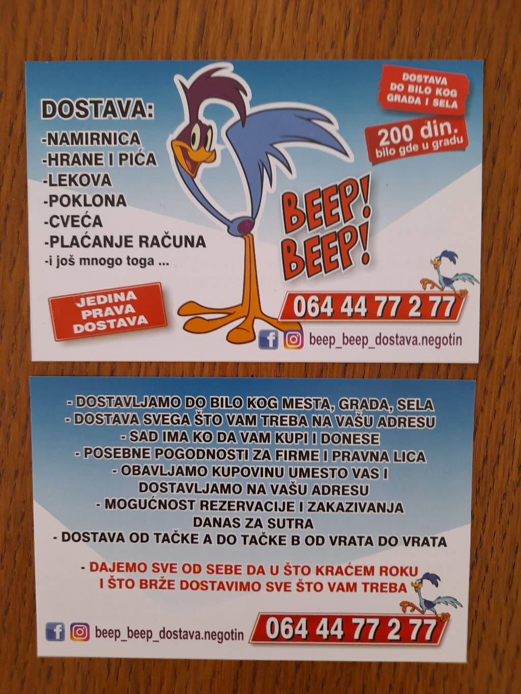 Podela i štampa flajera za brzu dostavu BEEP! BEEP!