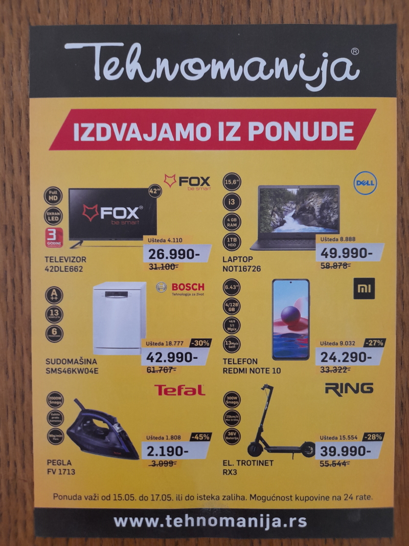 Štampa i podela flajera za Tehnomaniju