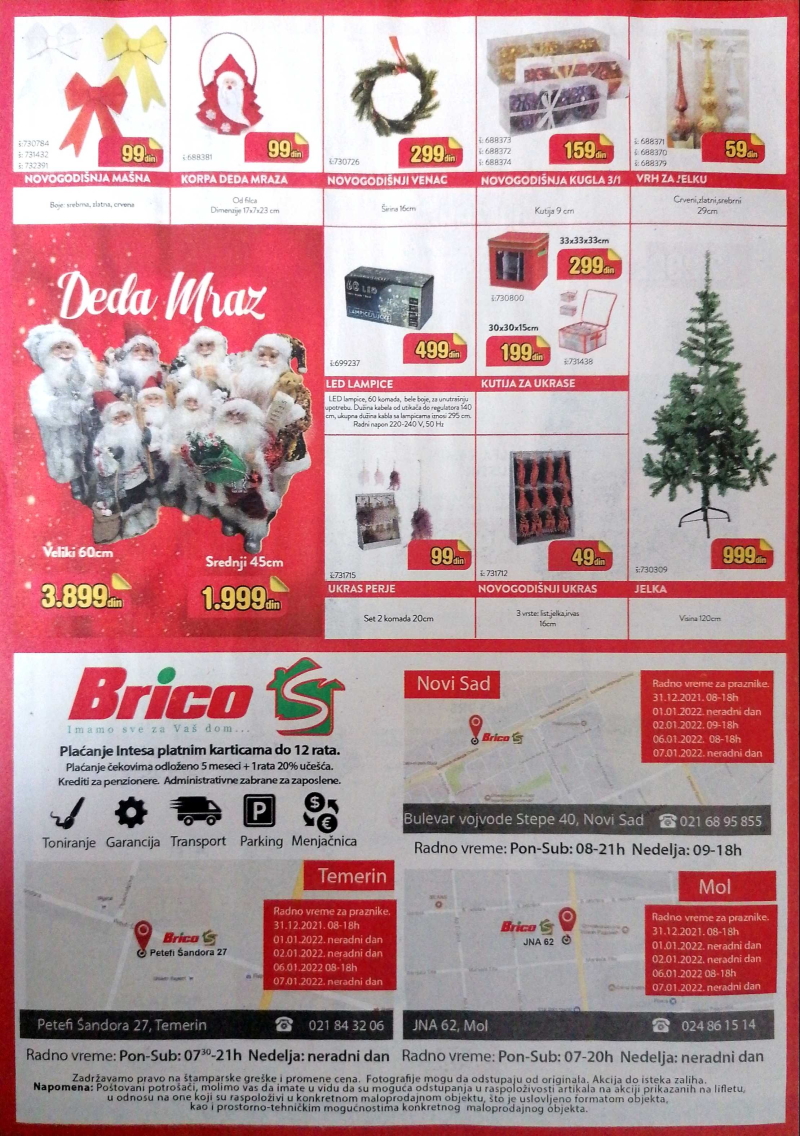 Podela kataloga Brico S