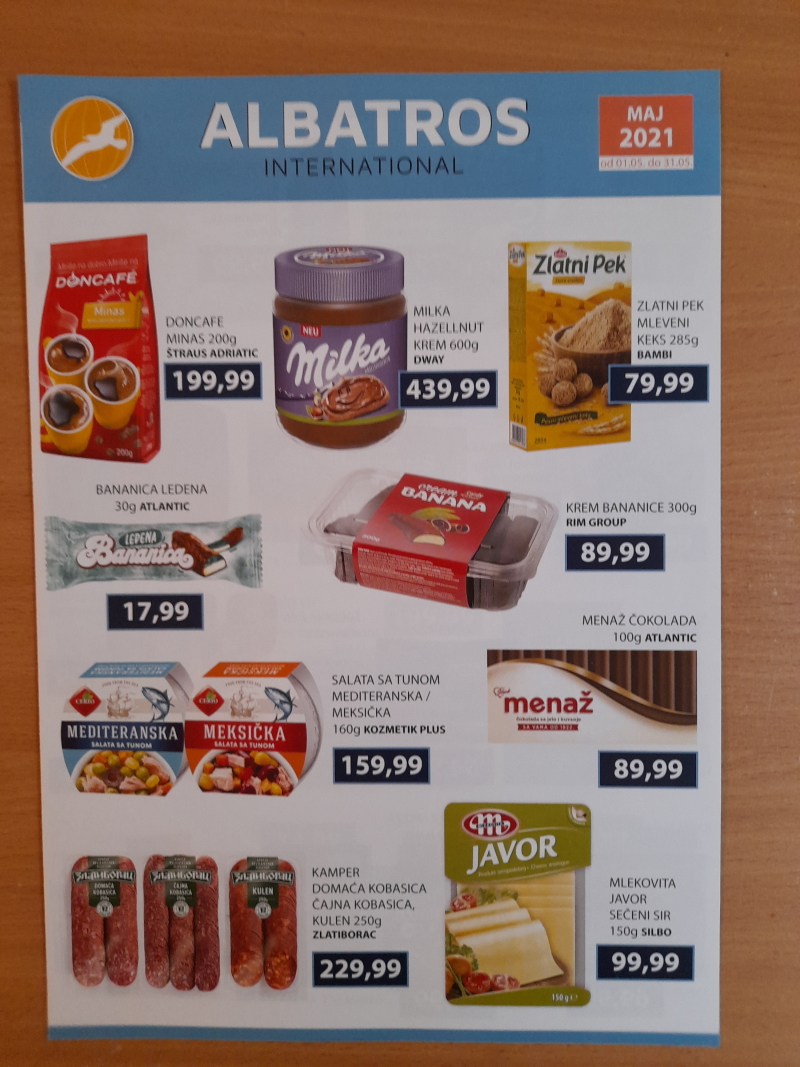 Podela kataloga za Albatros markete