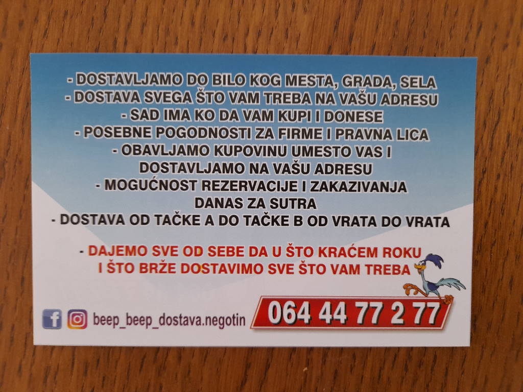 Podela i štampa flajera za brzu dostavu BEEP! BEEP!