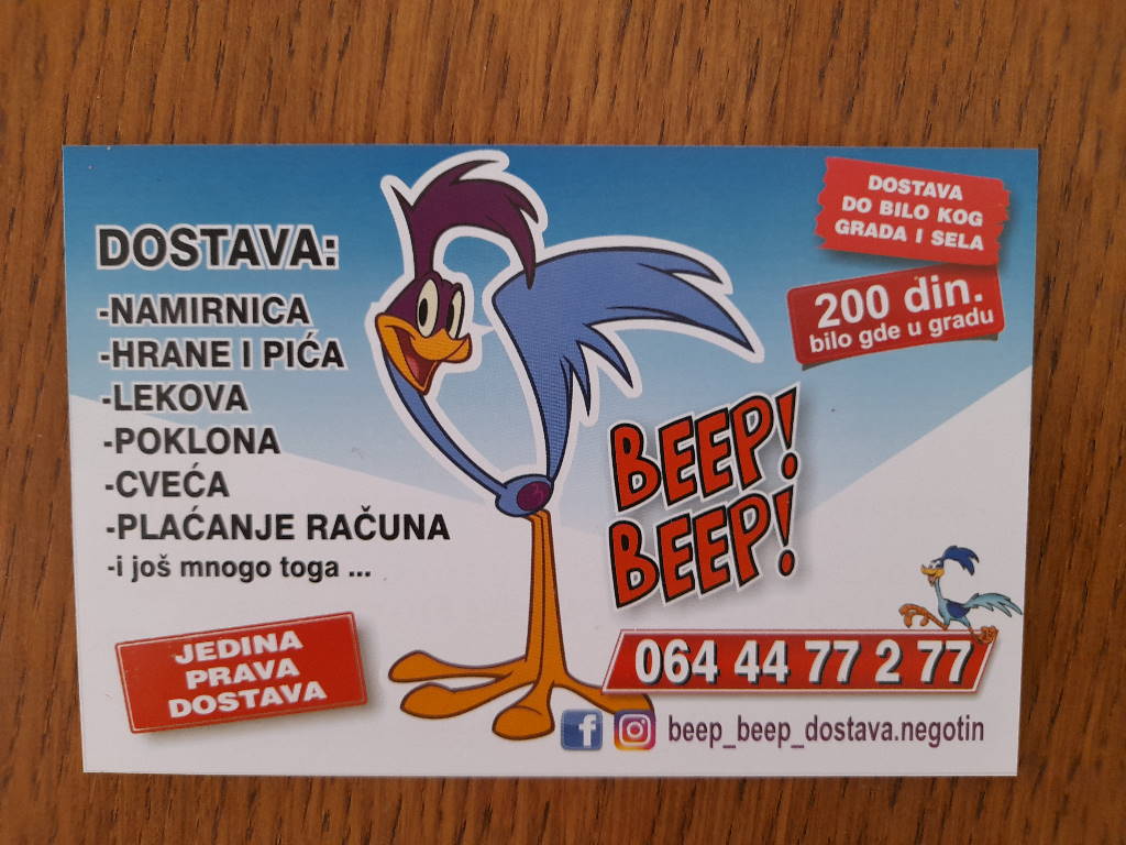 Podela i štampa flajera za brzu dostavu BEEP! BEEP!