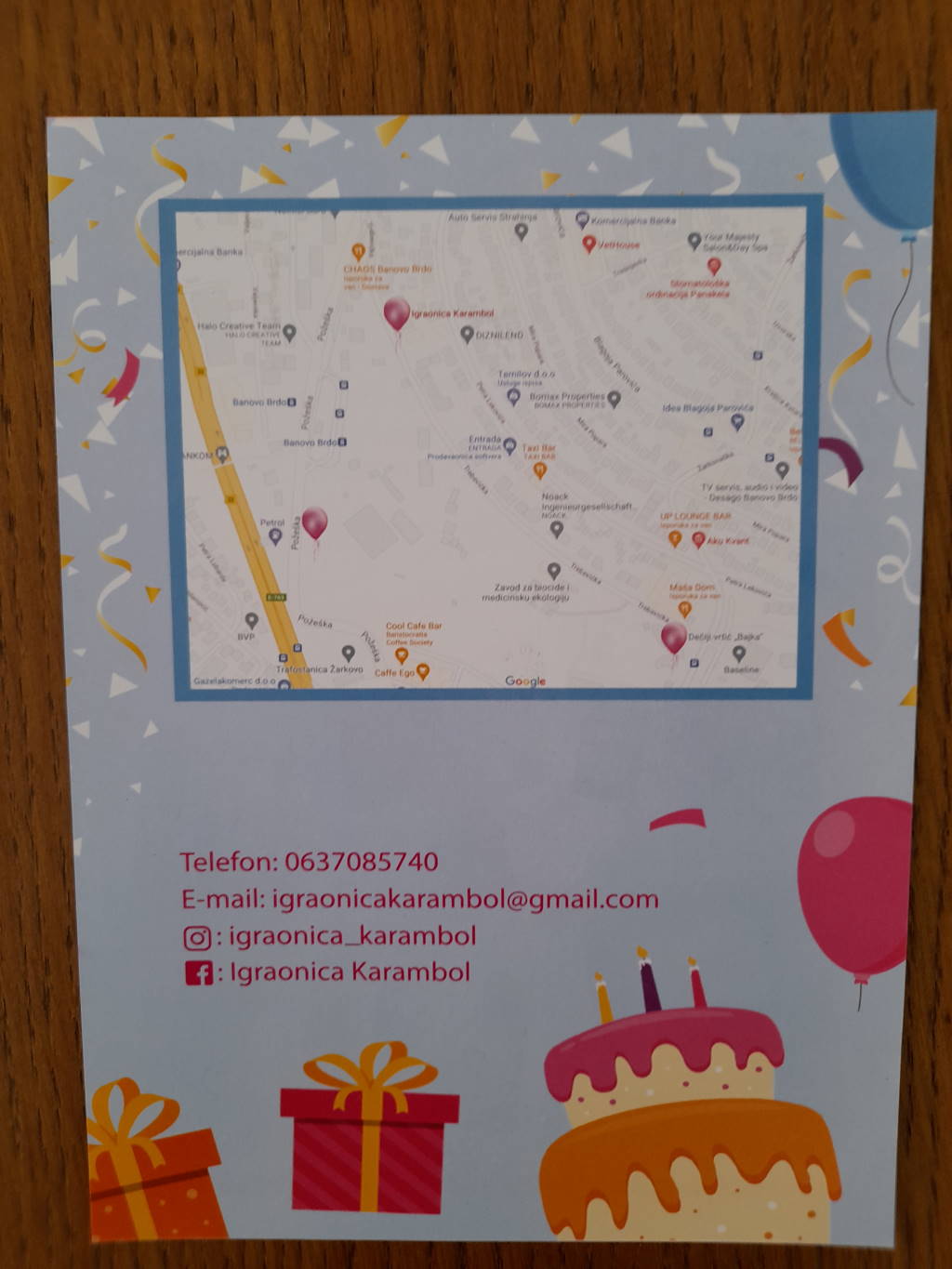 Štampa flajera - Igraonica Karambol na Banovom Brdu!!!