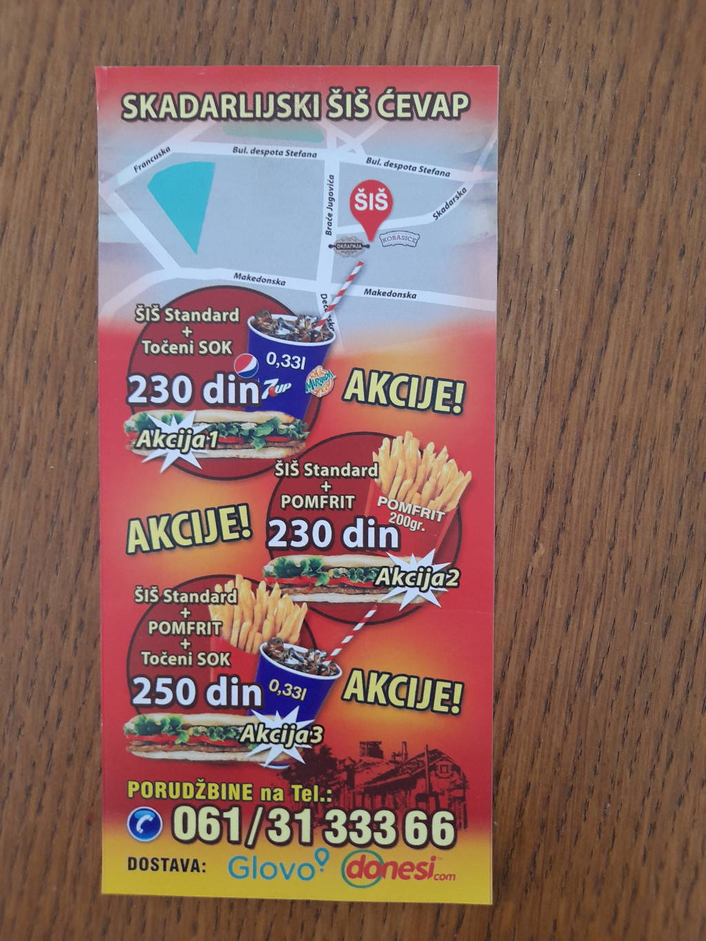 Podela i štampa flajera za SKADARLIJSKI ŠIŠ ĆEVAP