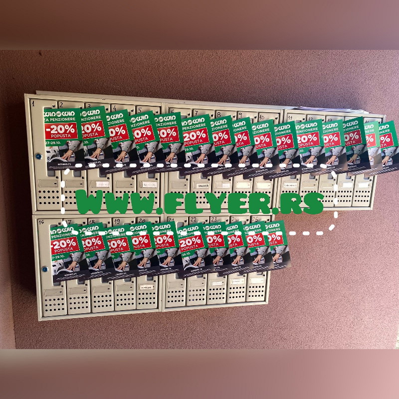 Štampa i podela flajera za WIN WIN ,za penzionere -20%