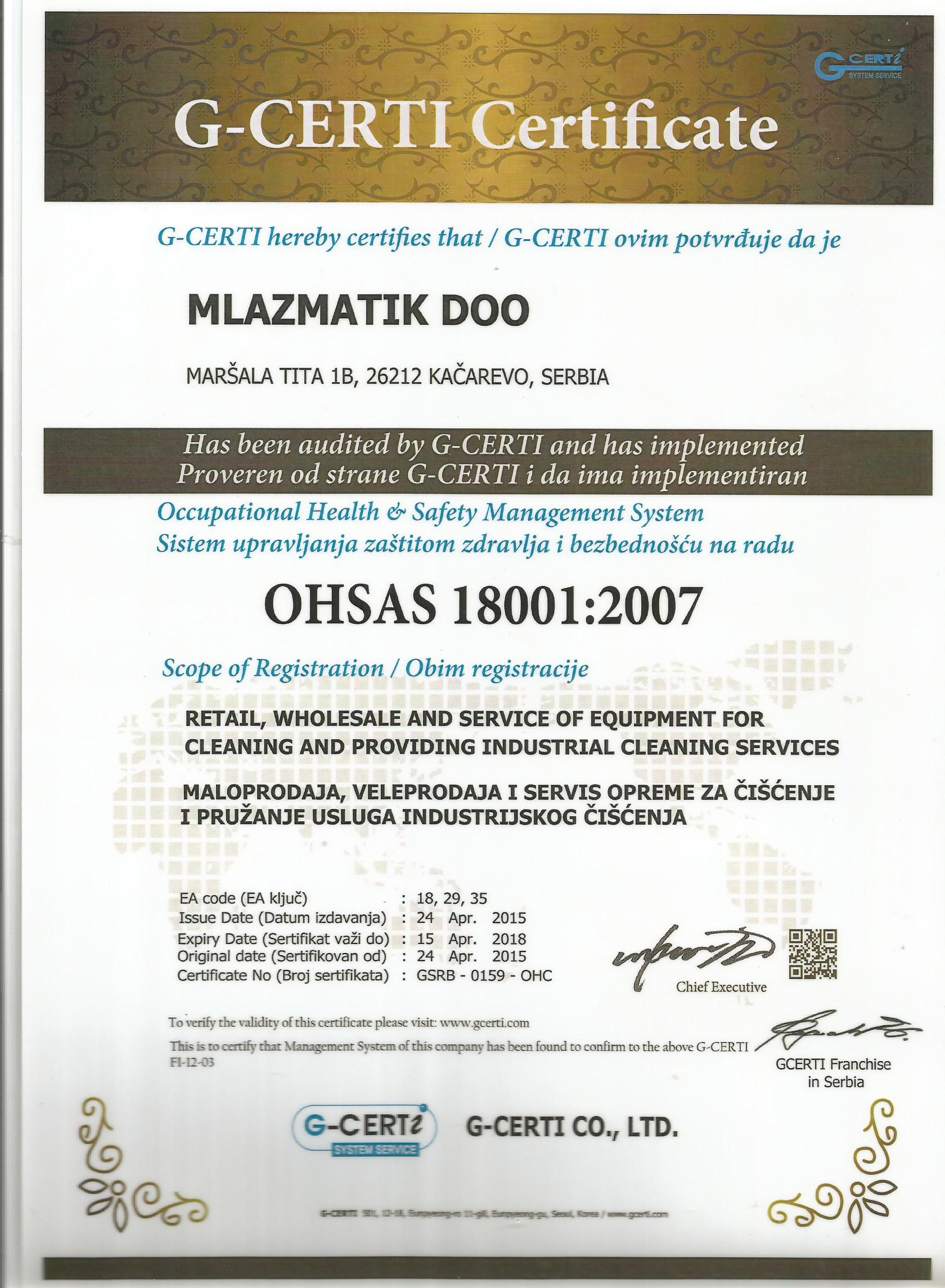 OHSAS 18001