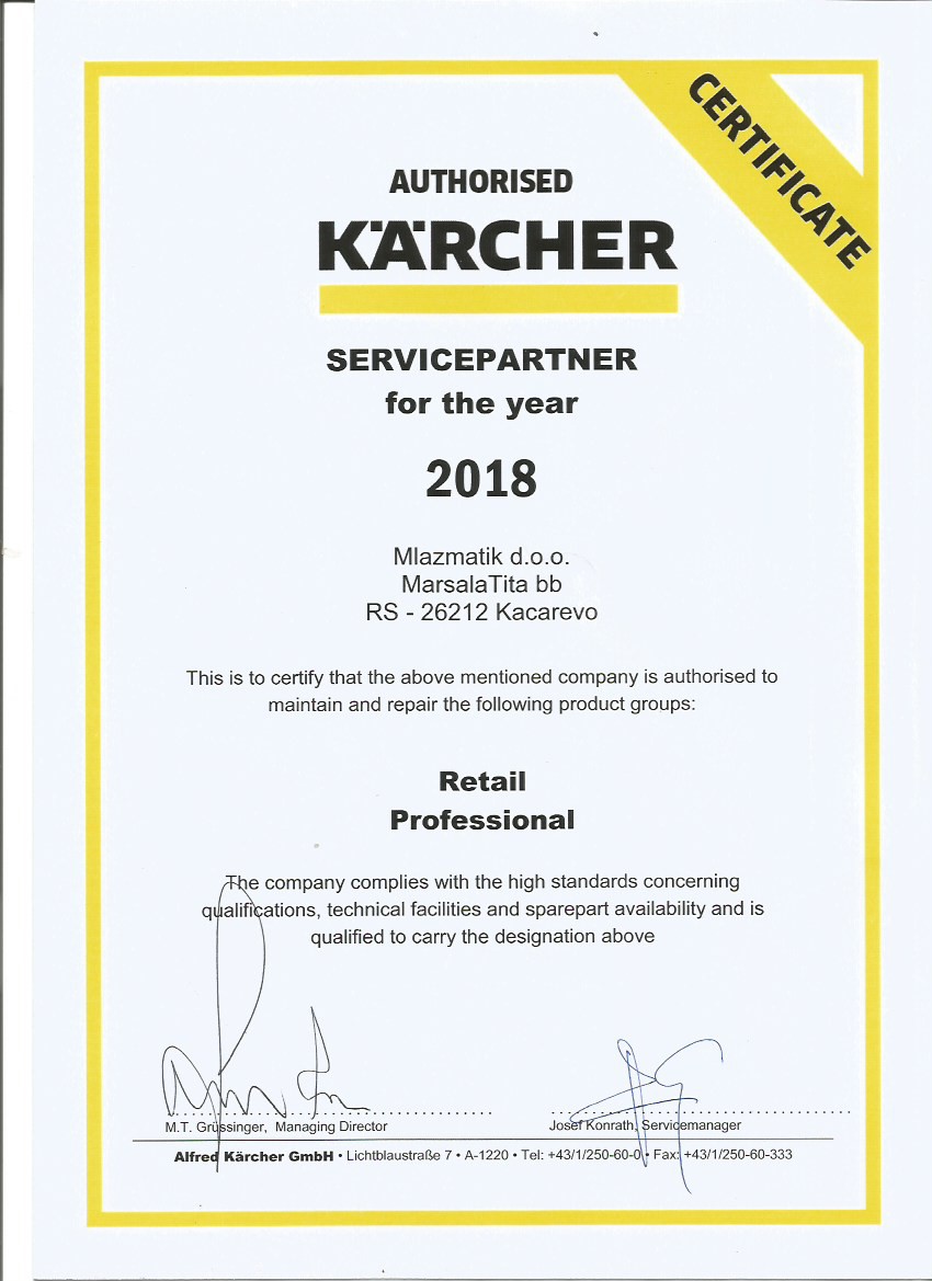 MLAZMATIK OVLAŠĆENI SERVISER